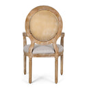 French Country Style Wood And Cane Upholstered Dining Chair Set