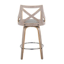 Charlotte - Farmhouse Fixed Height Counter Stool With Round Footrest (Set of 2)