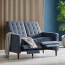 Manville - Contemporary Tufted Loveseat Pushback Recliner