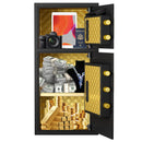 Large Double Door Coin Operated Safe, Digital Security Safe With Fireproof And Waterproof Bag
