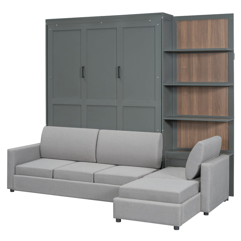 Murphy Bed With Sofa And Shelves