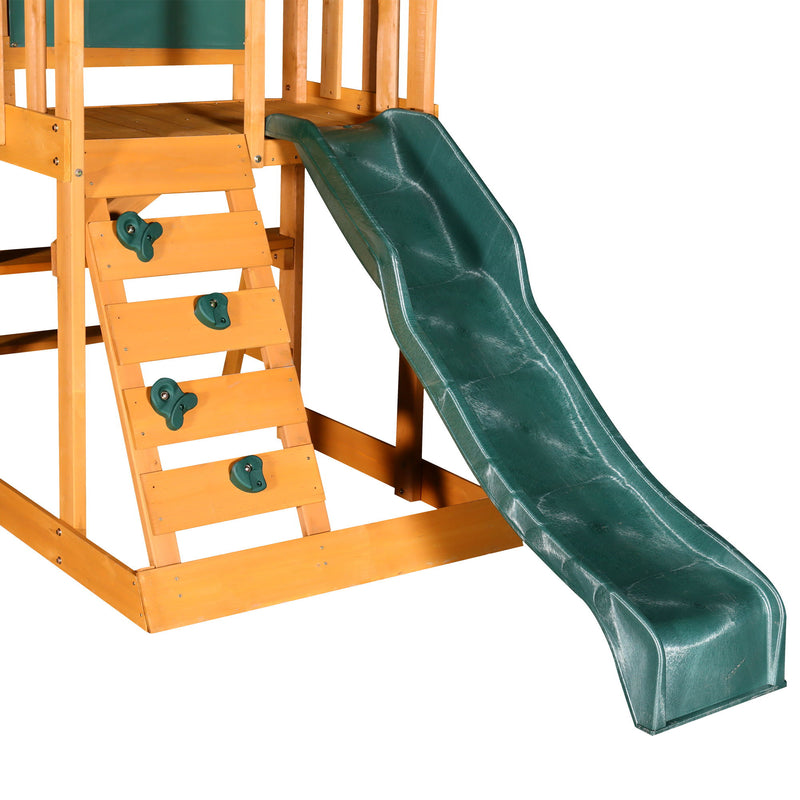 Children's Playset 3 In 1 With Slide, Swings, And Climber