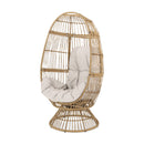 Patio Swivel Basket Egg Chair With Cushion