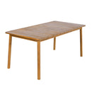 Visola - Outdoor Dining Table With Classic Slatted Top - Teak