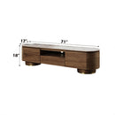 Willene - TV Stand With Ceramic Top - Ceramic Top & Walnut