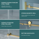 Single Sliding Bypass Shower Door Enclosure With Tempered Glass