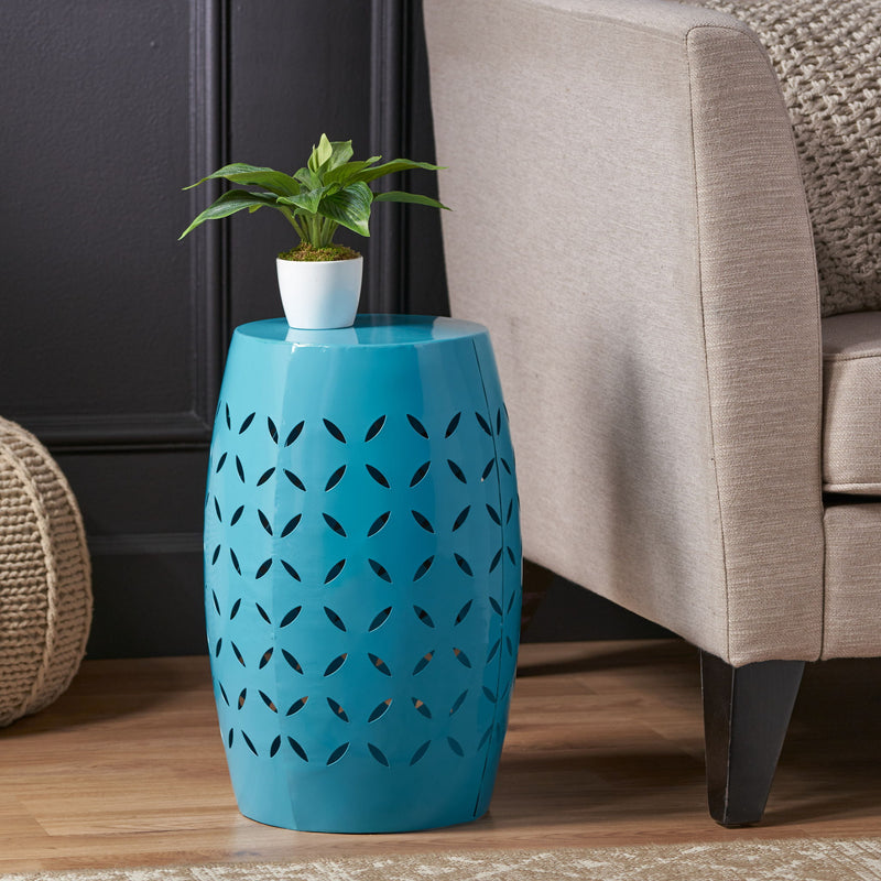 Lilac - Lace Cut Side Table, Compact Design
