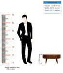 Mini Rounded Coffee Table - Chestnut