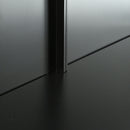 Modern Style Tall Steel Display Cabinet With Double Glass Doors, LED Lights