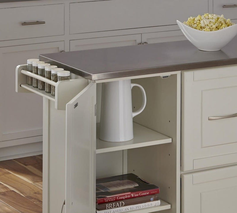 Blanche - Kitchen Cart - Steel Top