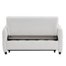 Loveseat Sofa Pull-Out Bed With Adjustable Backrest, 3 USB Ports And 2 Lumbar Pillows For Living Room