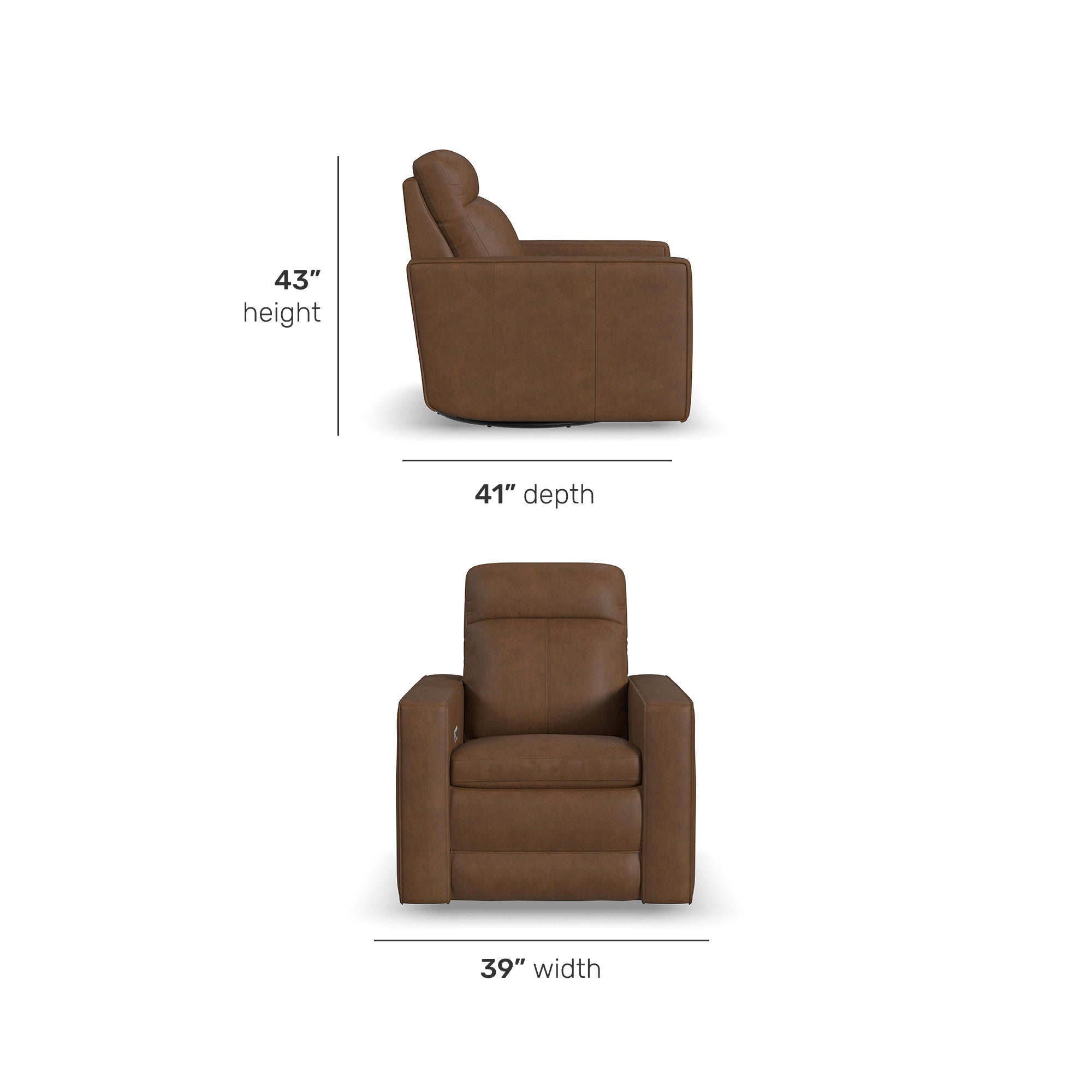 Dutch - Power Swivel Gliding Recliner With Power Headrest, Lumbar, Heat & Massage