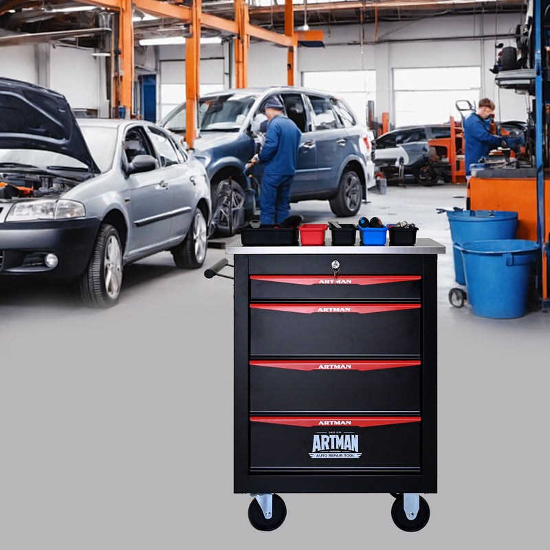 Drawer Multifunctional Tool Cart With Wheels For Garage