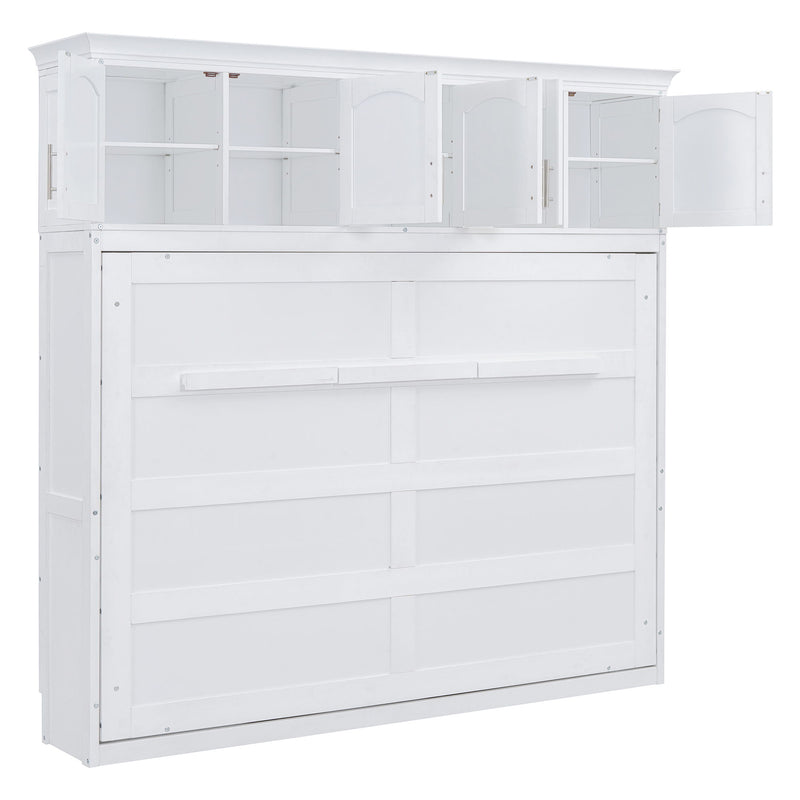 Murphy Modern Bed With Top Cabinets For Space Saving And Comfort