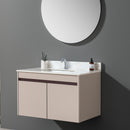 Elegant Vanity Top With Undermount Sink And Backsplash, Sintered Stone