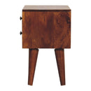 Mini Modern Bedside Table - Chestnut