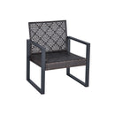 4 Piece Patio Furniture Set With Acacia Wood Table Top And Cushions