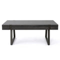 Abitha - Coffee Table With Industrial Powder Coated Metal Legs