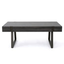 Abitha - Coffee Table With Industrial Powder Coated Metal Legs