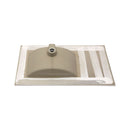 Rectangular Single Vanity Top With 1 Faucet Hole And Overflow, 32" X 18", Spacious Left Countertop For Storage - White