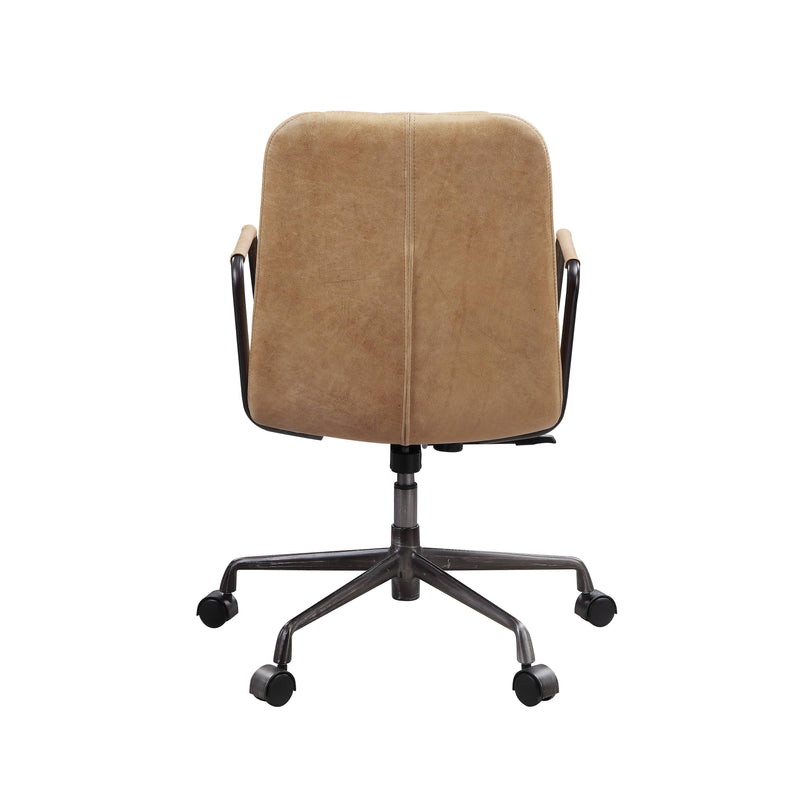 Eclarn - Top Grain Leather Office Chair - Brown