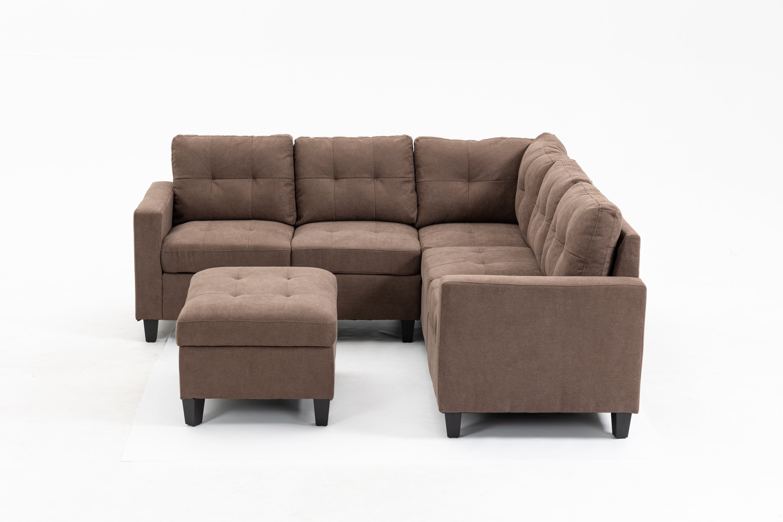 Modular Sectional Sofa Assemble Modular Sectional Sofas Bundle Set Cushions, Easy to Assemble Left & Right Arm Chair,Corner Chair, Ottomans Table