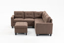 Modular Sectional Sofa Assemble Modular Sectional Sofas Bundle Set Cushions, Easy to Assemble Left & Right Arm Chair,Corner Chair, Ottomans Table