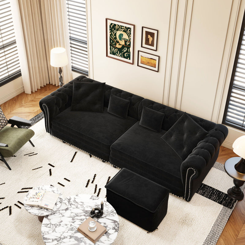 3 In 1 Pull Out Convertible Sleeper Sofa Bed