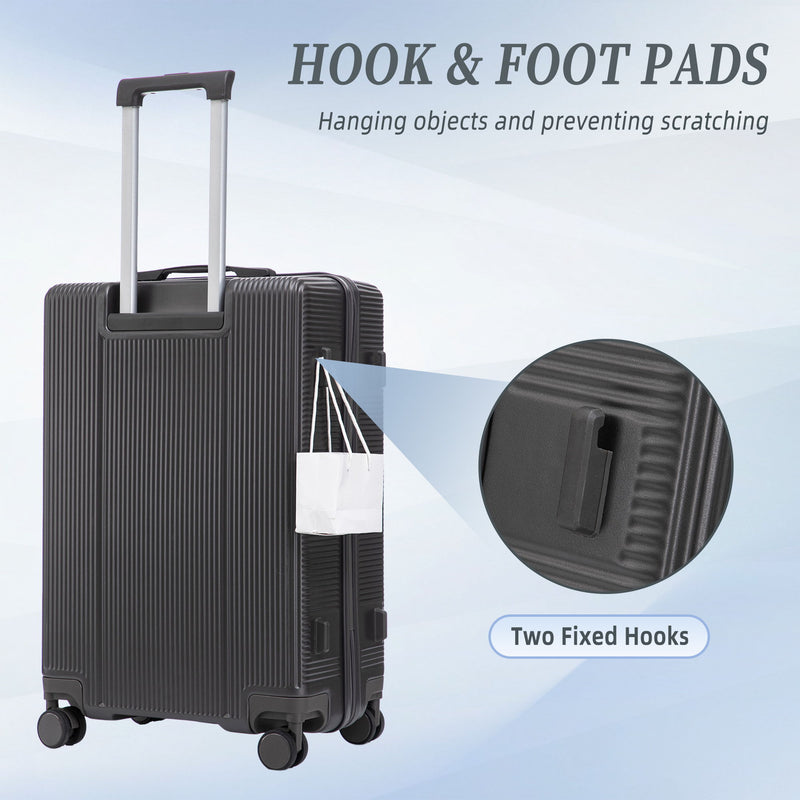 20" / 24" / 28" 3 Pieces / Set Spinner Wheel Luggage, Carry On Suitcase, Matching Color, TSA Combination Lock