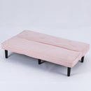 Versatile Corduroy Sofa Bed With Solid Wood Frame