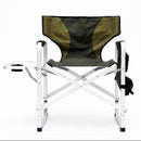 Padded Folding Outdoor Chair With Side Table And Storage Pockets, Lightweight Oversized Directors Chair For Indoor, Outdoor Camping, Picnics And Fishing