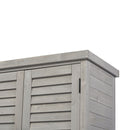 Potting Bench With Storage Cabinet And Metal Table Top For Outdoor