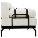 Modern Loveseat Sofa 2 Seater With USB Ports, Cylindrical Armrests