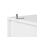 Hollow Pattern 2 Door 3 Drawer Wardrobe, The Collision Of Wood Color, Suitable For Bedrooms And Dressing Rooms - White