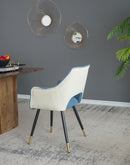 Side Chair, Living Room Bedroom Kitchen Vanity Accent Chair (Set of 2) - Blue