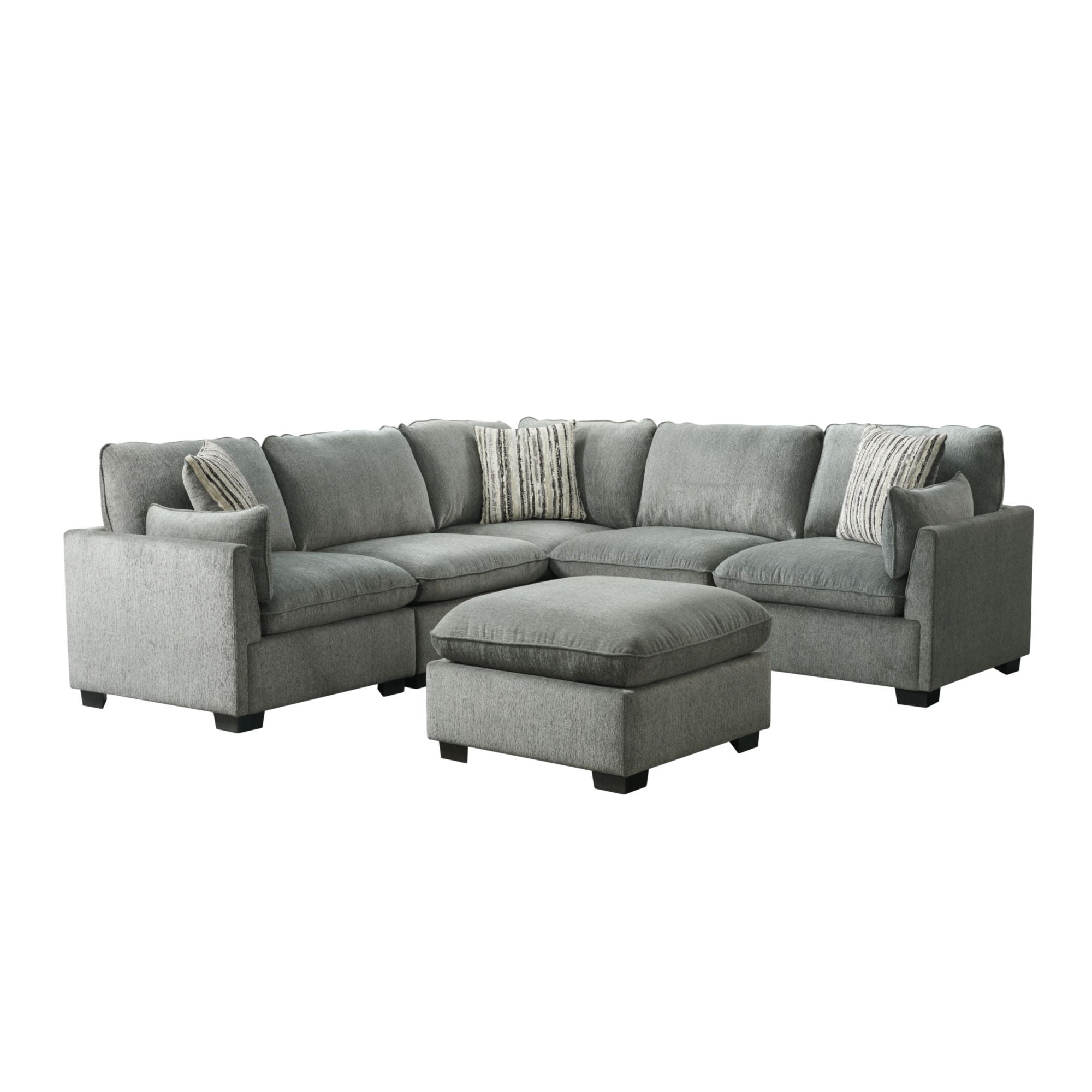 Deville - Modular Ottoman - Nova Gray