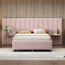 Upholstered Platform Bed With Big Headboard