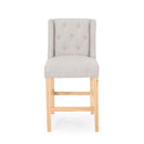 Vienna - Contemporary Fabric Tufted & Wingback Counter Stools (Set of 2)