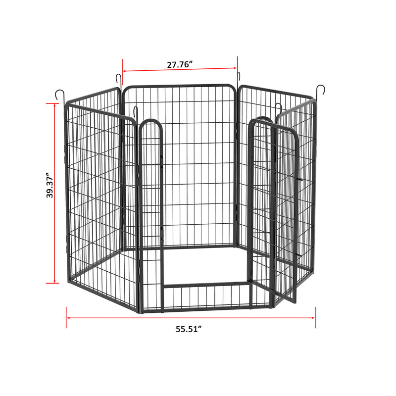 Heavy Duty Metal Playpen With Door, Dog Fence Pet Exercise Pen