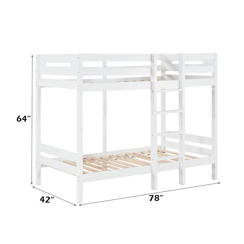 Esin - Twin Twin Bunk Bed - White