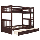 Bunk Bed With Ladders And 2 Storage Drawers