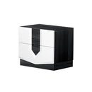 Vios - Zebra High Gloss Nightstand - White