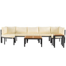 Outdoor Sectional Sofa Set Patio Seating Group With Cushions