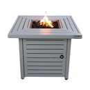 Propane Fire Pit Table - Antique Gray White