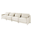 Elegant Sofa With Ergonomic Design And Lumbar Pillows