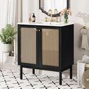 Bathroom Vanity With Soft Closing Mechanism - Black