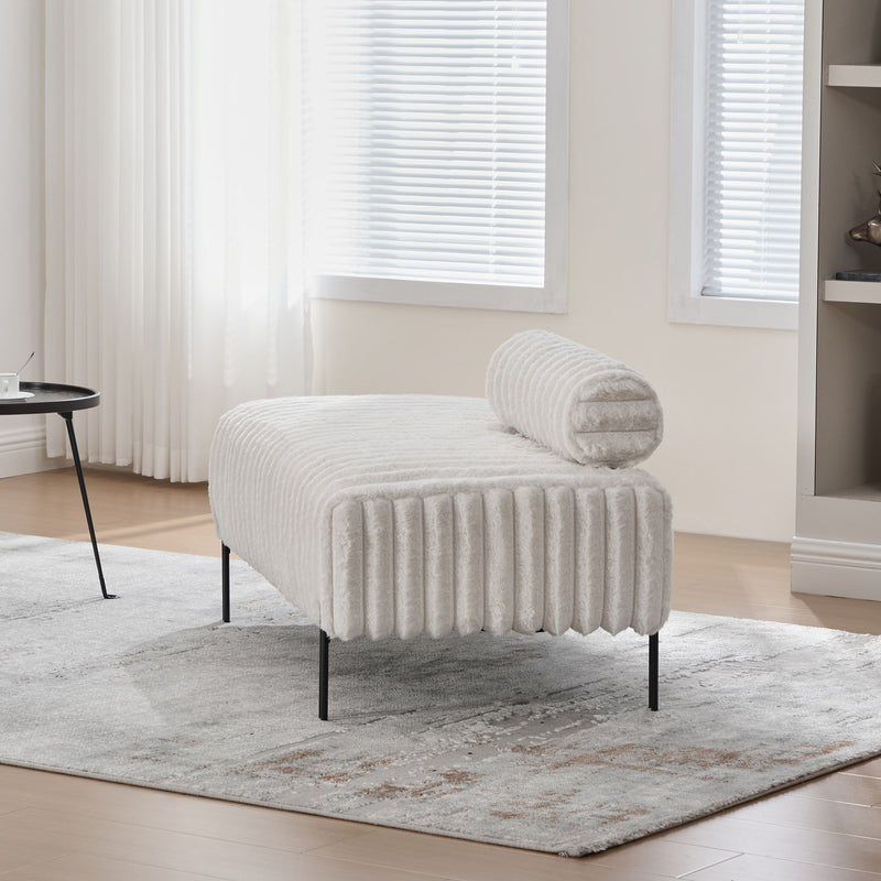 Mini Loveseat With Adjustable Backrest - Beige