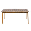 Visola - Outdoor Dining Table With Classic Slatted Top - Teak