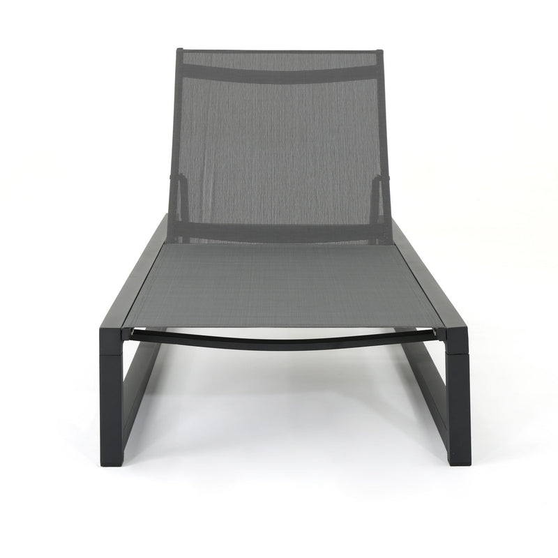 Outdoor Patio Chaise Lounge With 5 Reclining Positions