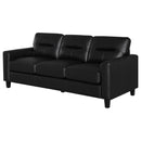 Scotland - Faux Leather Upholstered Track Arm Sofa
